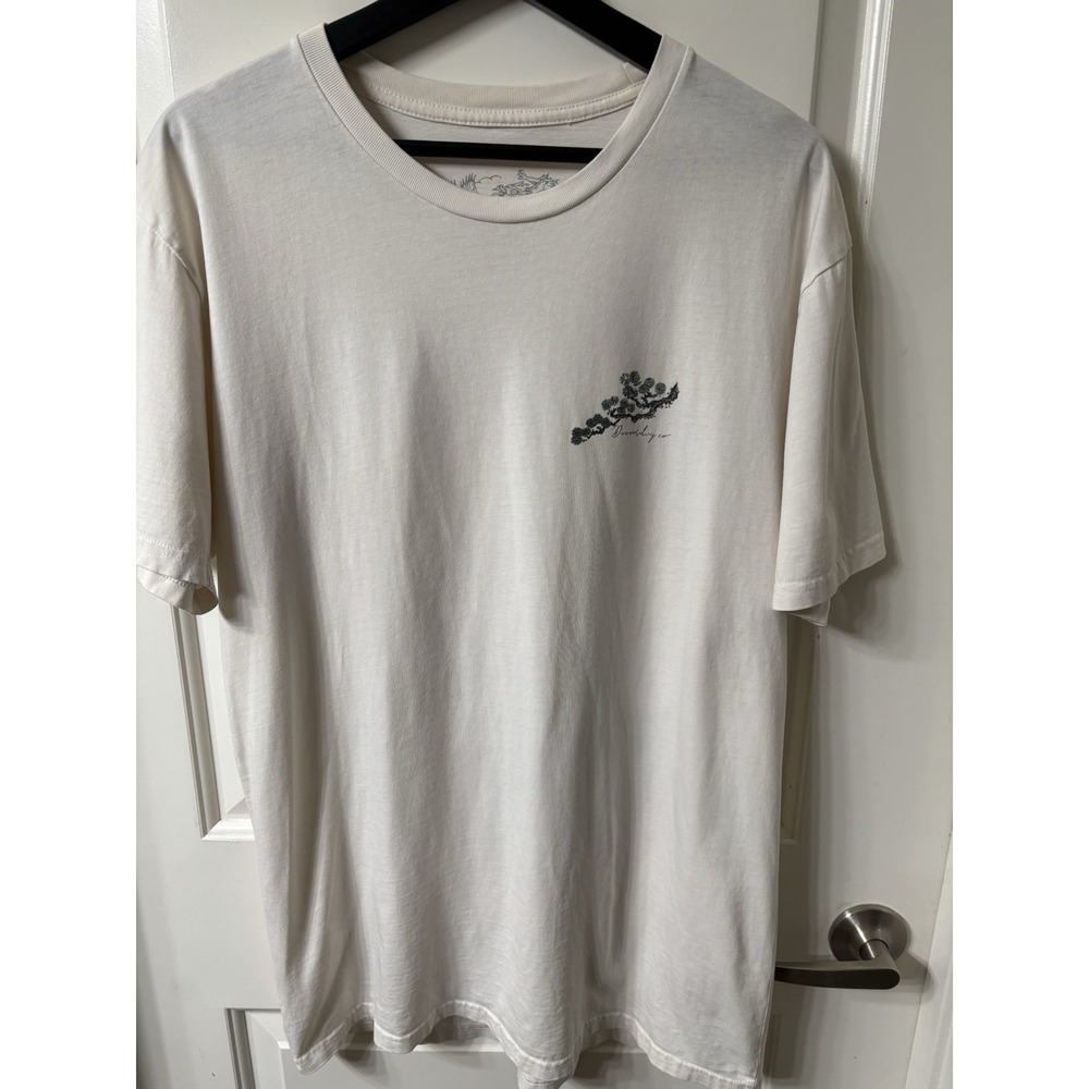 Doomsday Co Men's Cream Colored T-shirt Baldo Bonsai Tattoo Inspired EUC